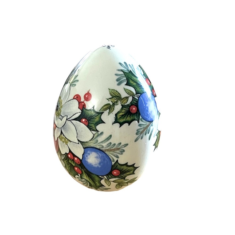 HTF Collectible The Egg Lady Porcelain Christmas Egg - Picture 4 of 4